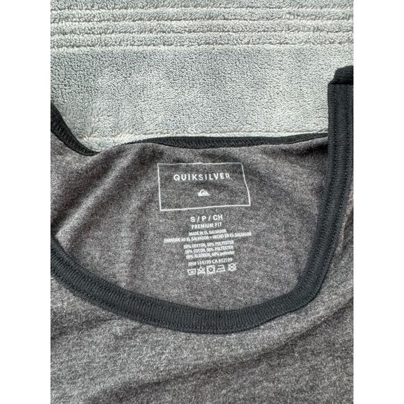 Quiksilver Men's Tijuana Stripe Soft Grey Heathed Tank Top Premium Cotton Small - Picture 10 of 10